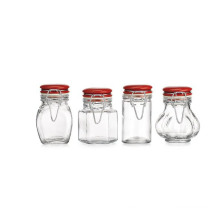 Hot Selling Glass Spices Jars with More Shapes (square hexagon strips and round) Design